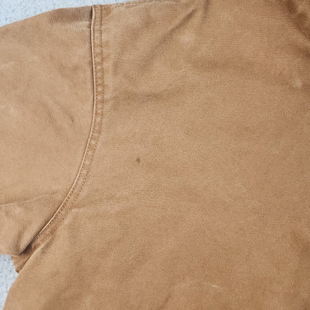 Canvas Active Workwear Hooded Jacket Mens Extra Large Quilted Distress Bomber - Picture 15 of 16